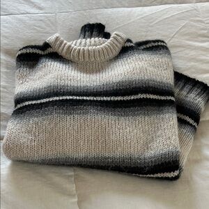 Urban Outfitters Black and Gray Sweater